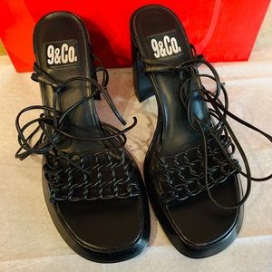 9&Co, block heeled strappy sandals